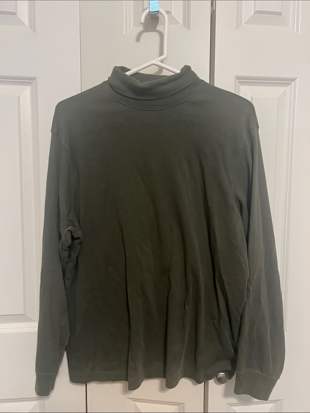 Roundtree & Yorke Men's Olive Turtleneck Long Sleeve Sweater